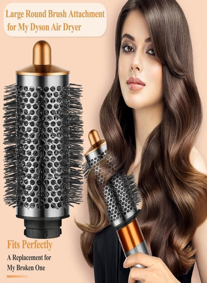 SWAZVAC Round Volumizing Brush for Dyson Airwrap, Large Oval Volumizer (Gold) - Image 3